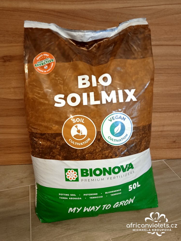 Substrát Bio Soilmix značky BioNova se prodává jen v 50litrovém balení.